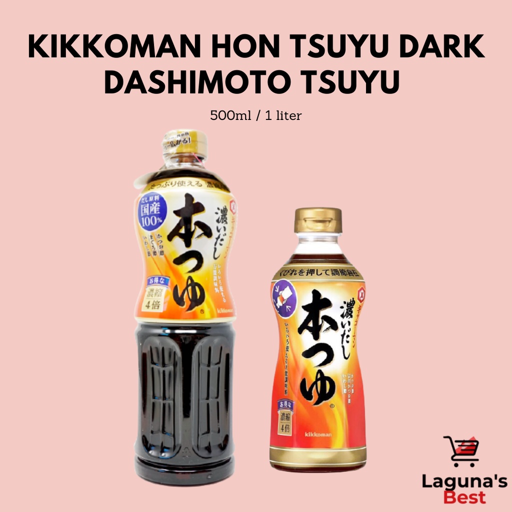 KIKKOMAN HON TSUYU Dark Dashimoto Tsuyu BASE FOR NOODLES, 500ml 1 liter