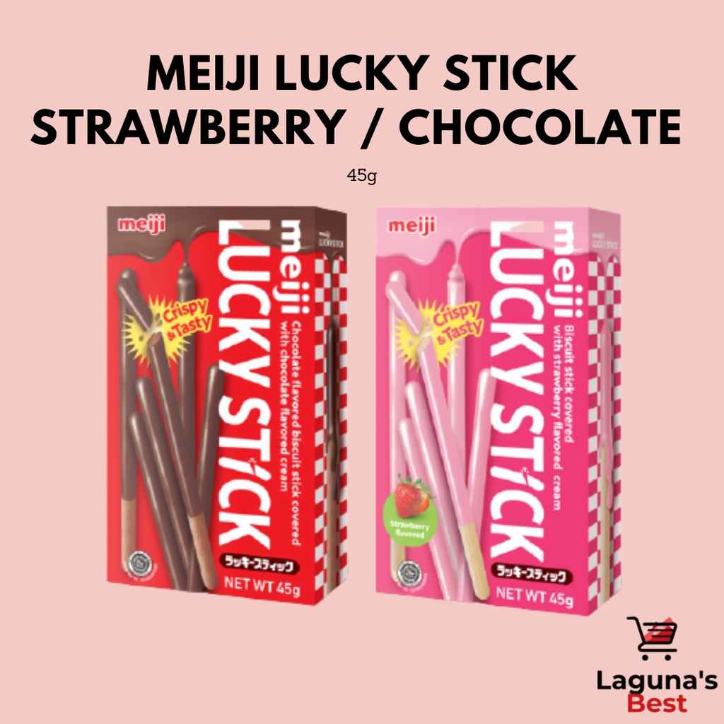 Meiji Lucky Stick Strawberry / Chocolate 45g