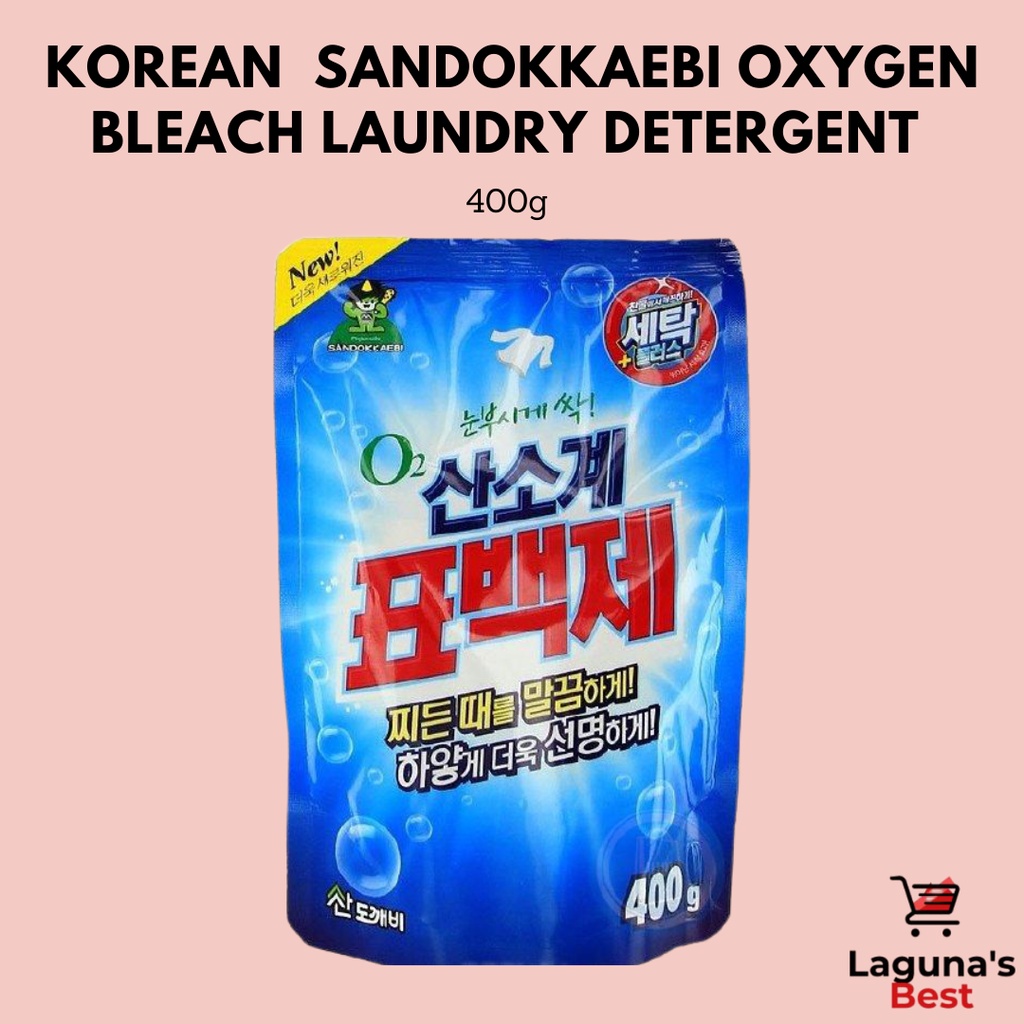 Korean  Sandokkaebi Clothes Oxygen Bleach Laundry Detergent Powder 400g