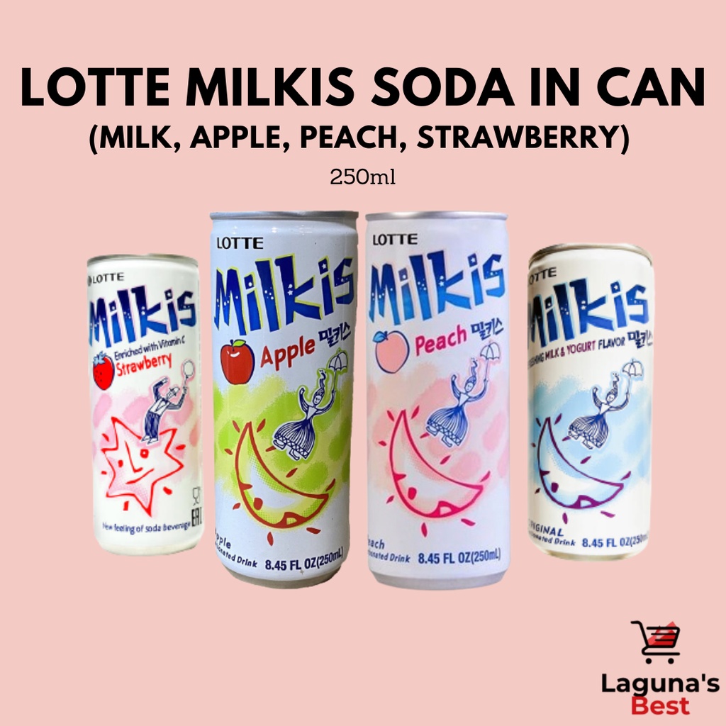 LOTTE MILKIS MILK SODA IN CAN 250ml