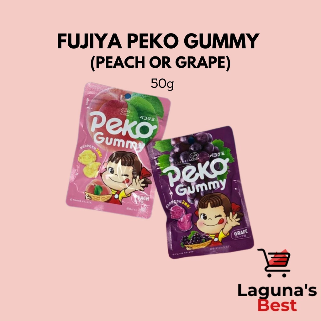 Fujiya Peko Gummy (Peach or Grape) 50g
