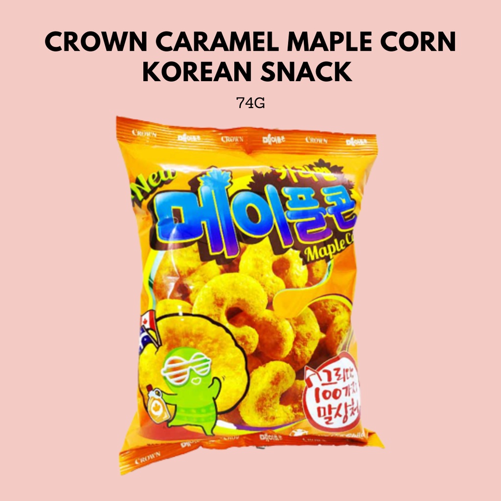 CROWN CARAMEL MAPLE CORN KOREAN SNACK 74 g