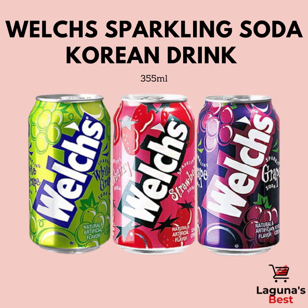 Welchs Sparkling Soda / Zero Sugar Soda Korean Drink 355ml