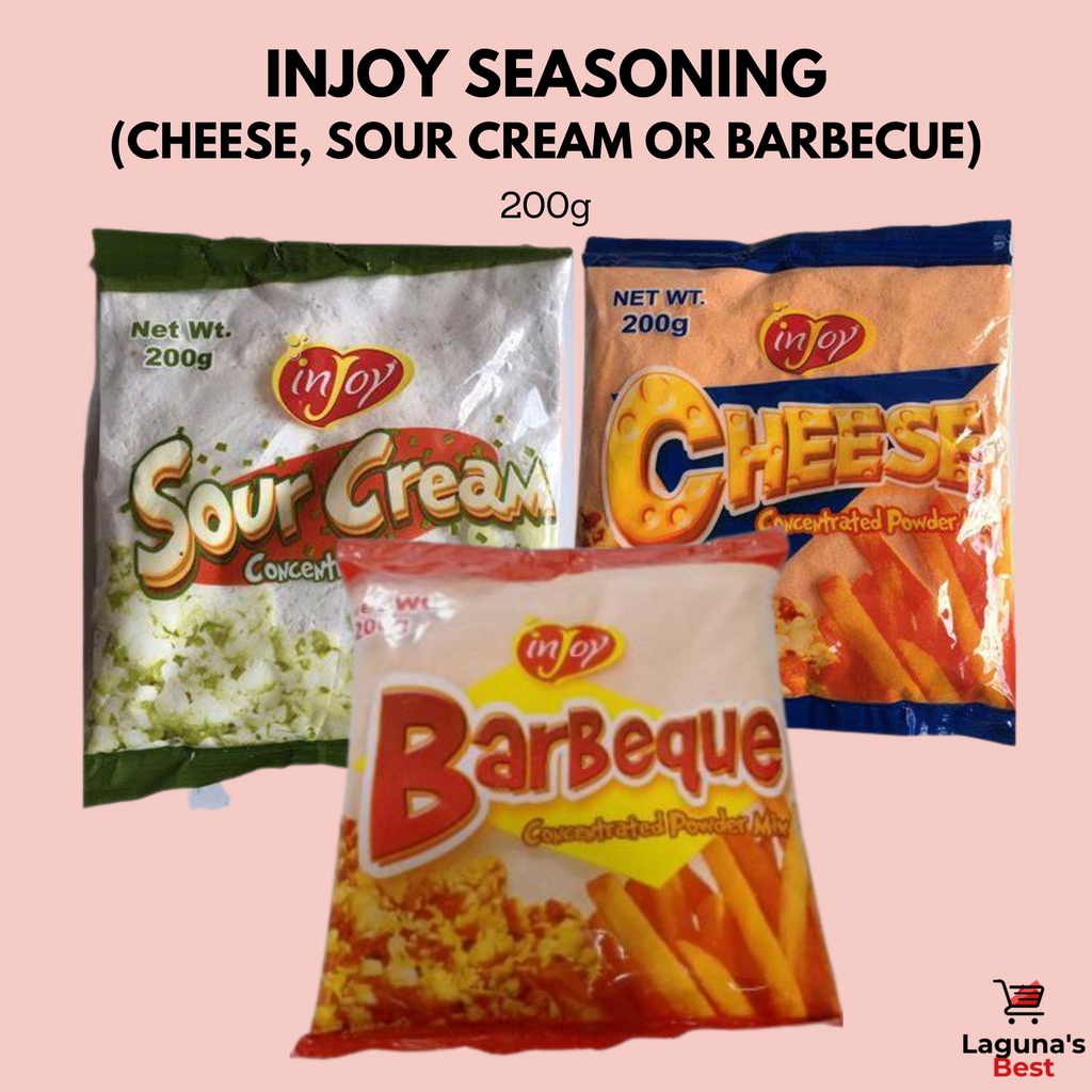 Injoy Seasoning for French Fries, Chips, Popcorn 200g (Cheese, Sour Cream or Barbecue)