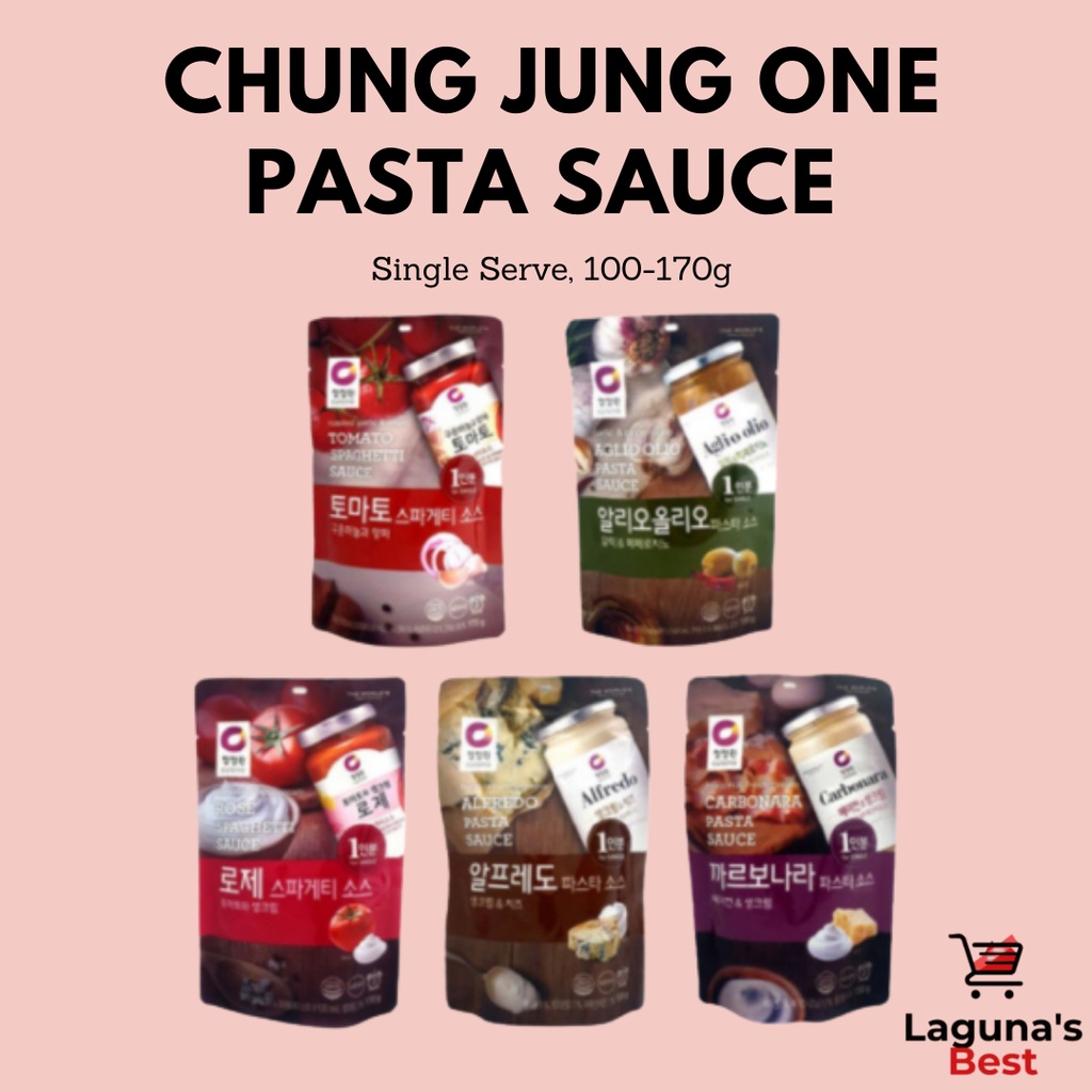 Chung Jung One Pasta Sauce - AglioOlio, Alfredo, Carbonara, Tomato Spaghetti, Rose Spaghetti