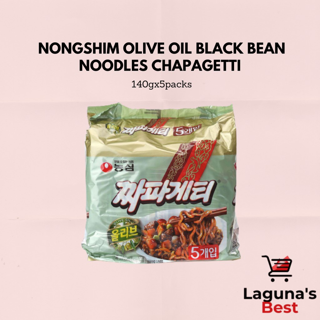 Nongshim Olive Oil Black Bean Noodles Jjapagetti Chapagetti 140gx5packs