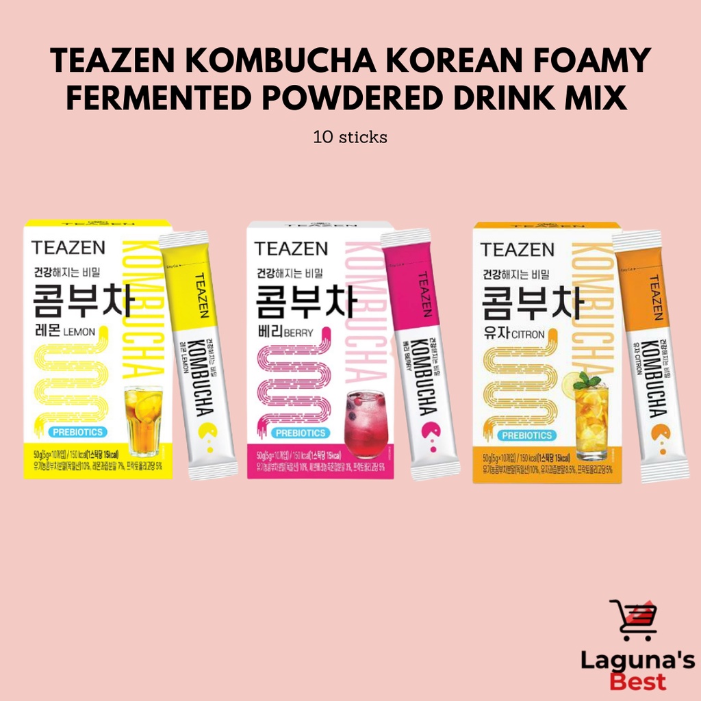 TEAZEN Kombucha Korean Foamy Fermented Powdered Drink Mix 10 sticks