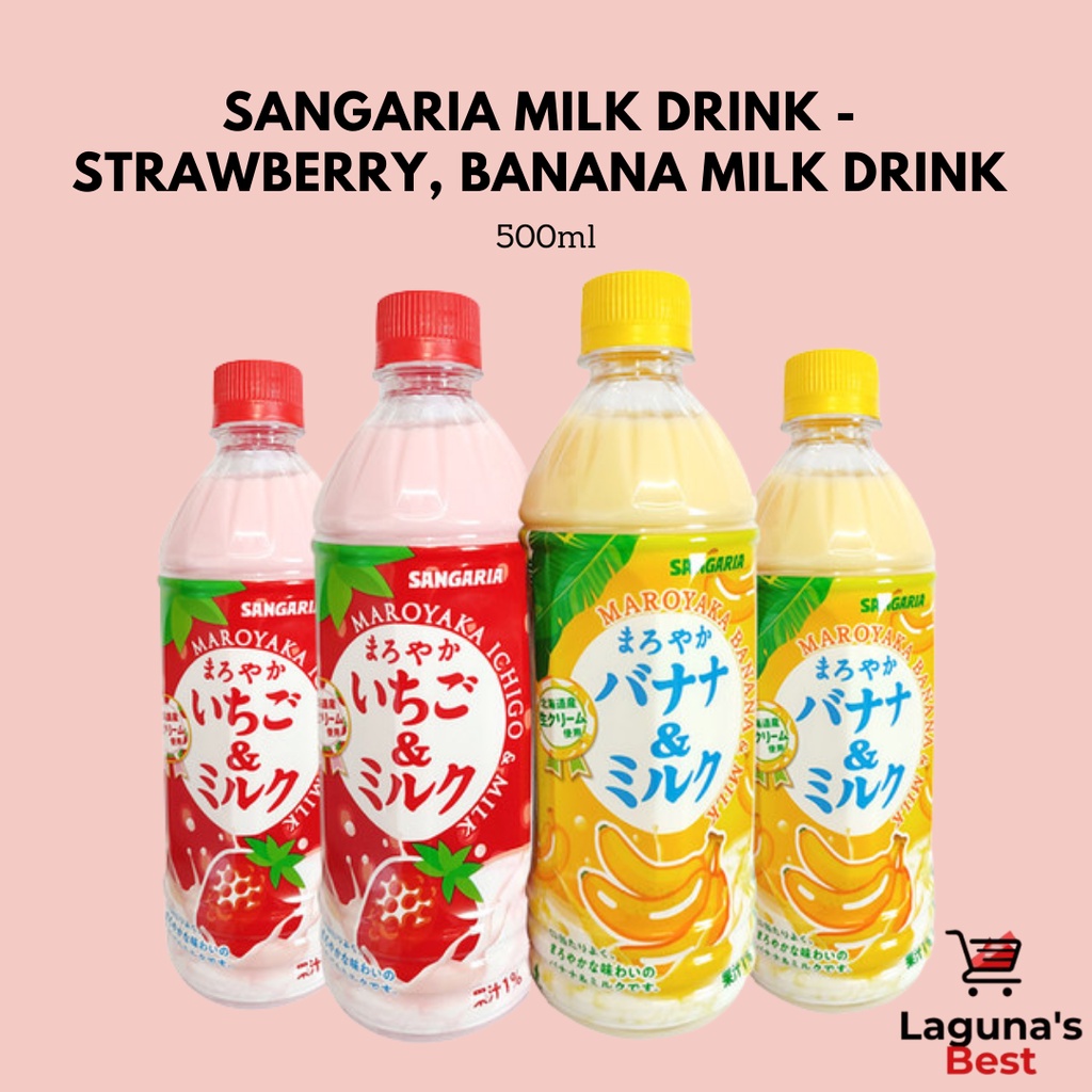 Sangaria Milk Drink - Strawberry, Banana Milk Drink 500ml