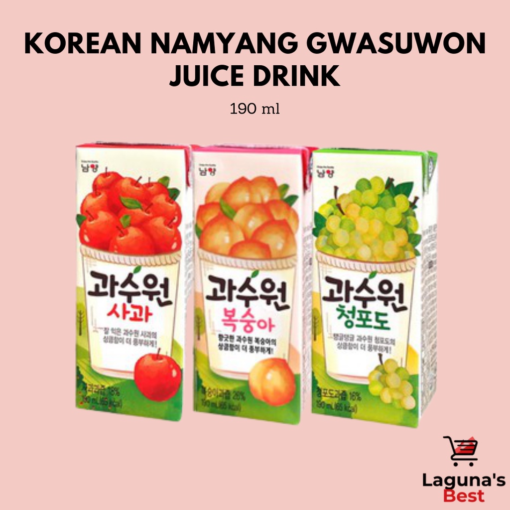 Korean Namyang Gwasuwon Juice Drink Apple, Grape, Peach 190ml