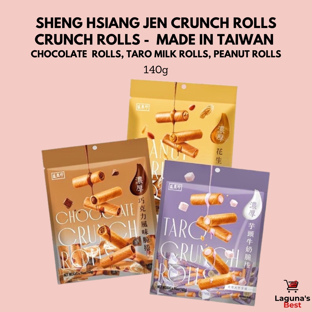 Sheng Hsiang Jen Crunch Rolls 140g - Made in Taiwan
