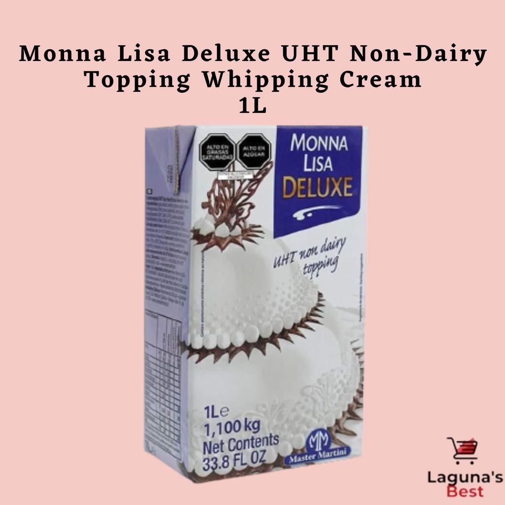 Monna Lisa Deluxe UHT Non-Dairy Topping Whipping Cream Made in Italy 1L