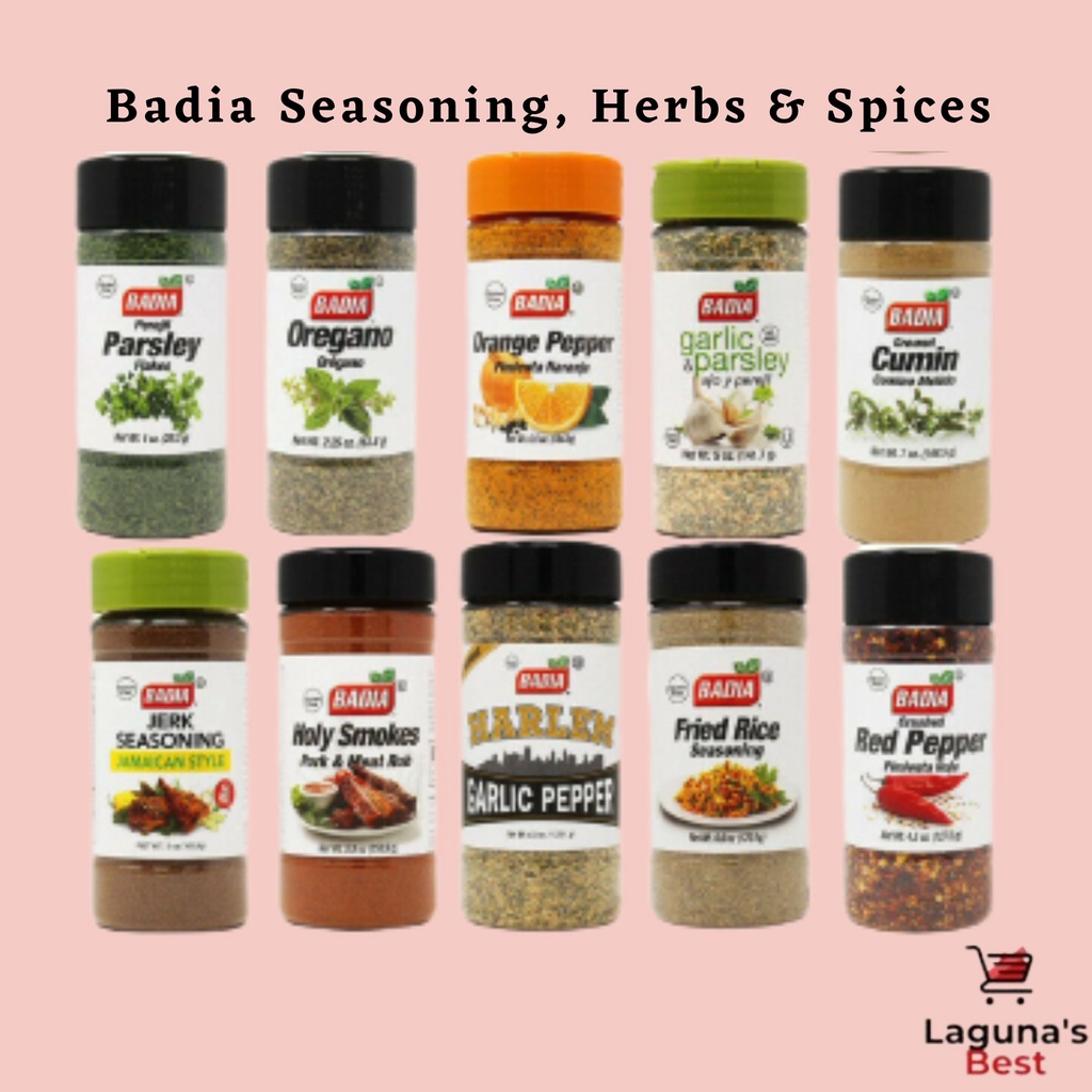 Badia Seasoning, Herbs & Spices (Chives, Oregano, Nutmeg, Fennel, Dill, Rosemary, Cinnamon etc)