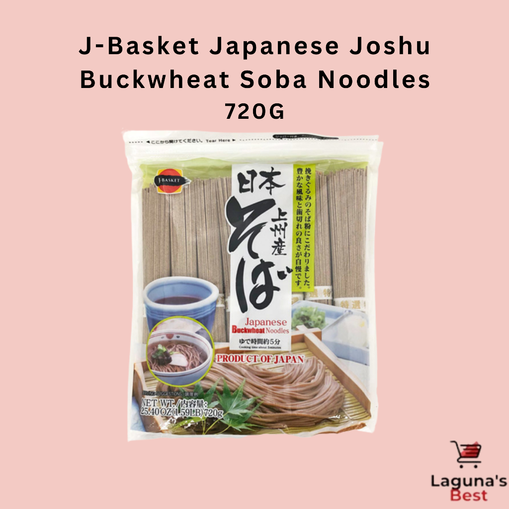 J-Basket Japanese Joshu Buckwheat Soba Noodles - 720 grams