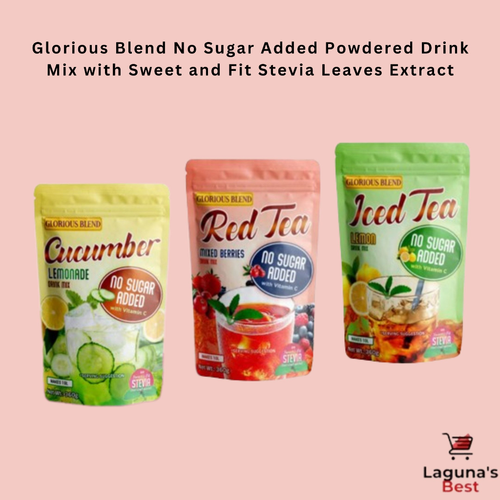 Glorious Blend No Sugar Added Powdered Drink Mix with Sweet and Fit Stevia Leaves Extract