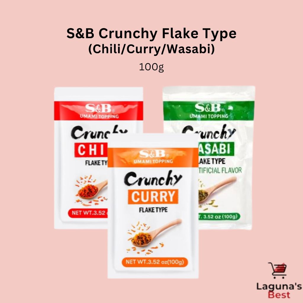 S&B Crunchy Flake Type (Chili/Curry/Wasabi) - 100 grams