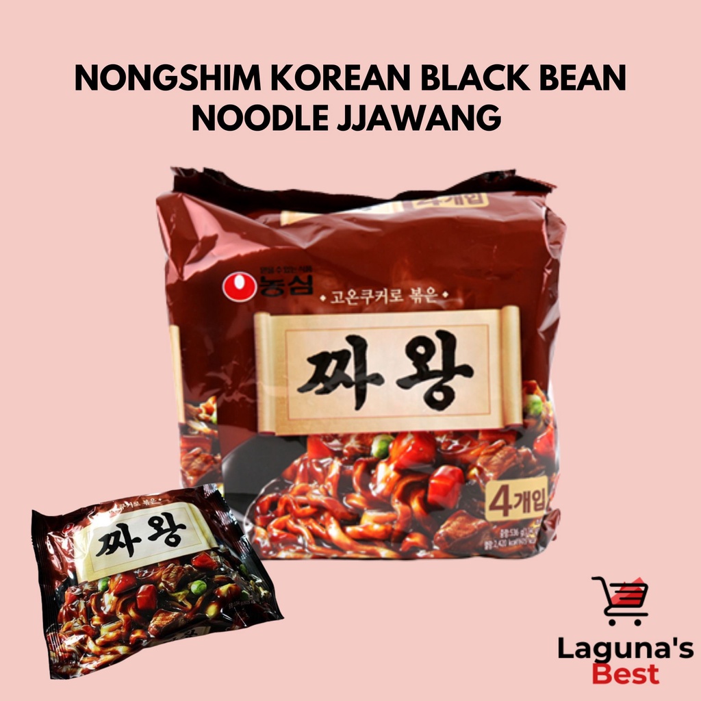 Nongshim Korean Black Bean Noodle Jjawang, 4 pcs per pack / 1 pack134g