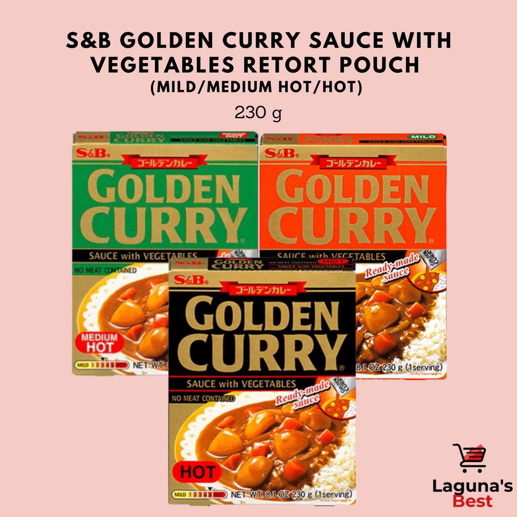 S&B Golden Curry Sauce with Vegetables Retort Pouch (Mild/Medium Hot/Hot) 230g