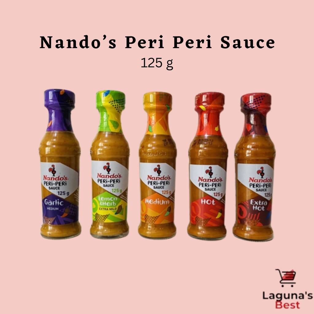 Nando’s Peri Peri Sauce (Lemon and Herb, Medium Garlic, Hot) 125g