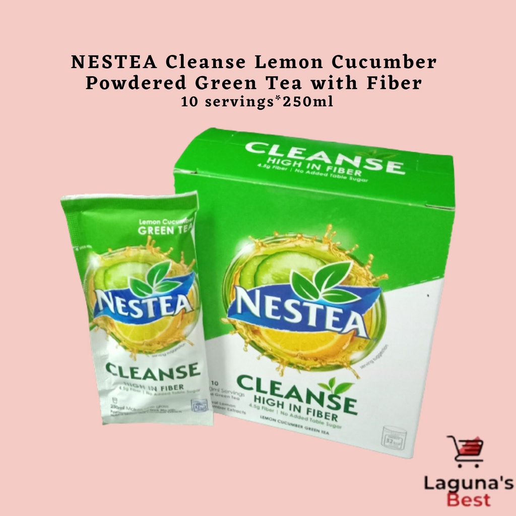 NESTEA Cleanse Lemon Cucumber  Powdered Green Tea with Fiber  10 servings*250ml