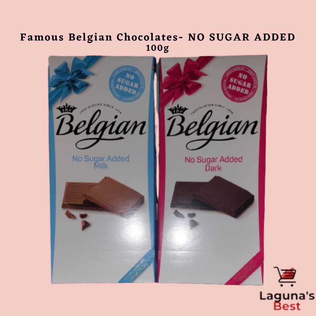 Famous Belgian Chocolates - NO SUGAR ADDED 100g
