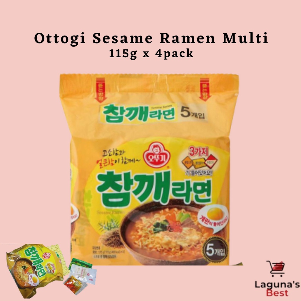 Ottogi Sesame Ramen Flavor with Egg Multi 115g x 4pack