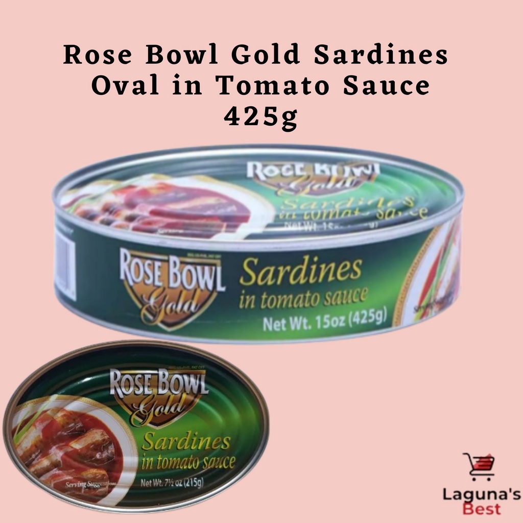 Rose Bowl Gold Sardines  Oval in Tomato Sauce 425g