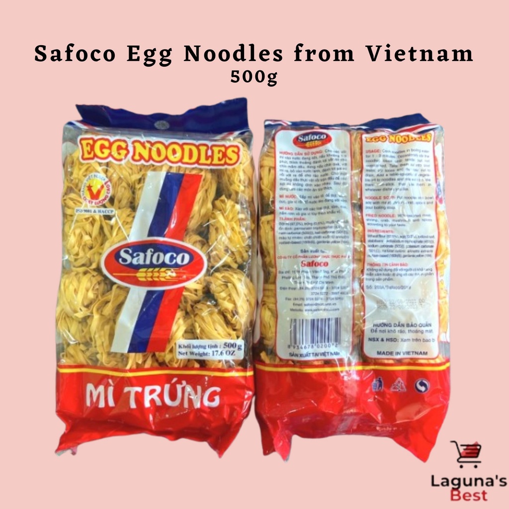 Safoco Mi Trung Soi Lon / Egg Noodles 500g